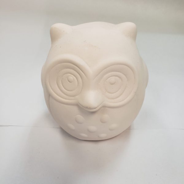 Plaster Paint Owl Statue