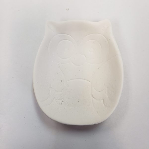 Plaster Paint Owl Dish