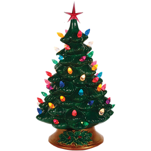 Light Up Ceramic Christmas Tree