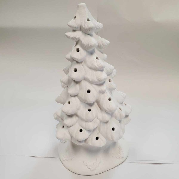 Plaster Paint Light Up Christmas Tree