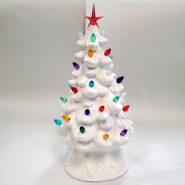 Plaster Paint Light Up Christmas Tree