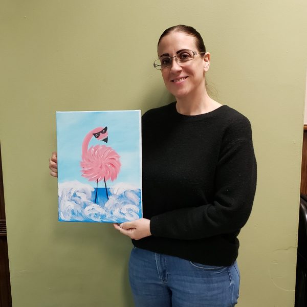 Adult Virtual Owl Canvas Paint Pre-Recorded Lesson - A Sprinkle of Fun