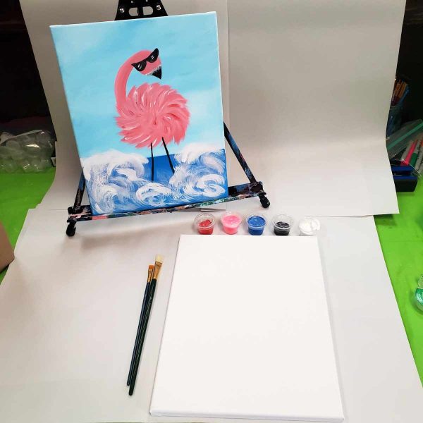 Flamingo Canvas Paint Art Kit