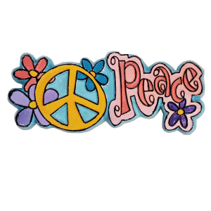 Groovy Peace Sign Painted