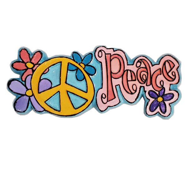 Groovy Peace Sign Painted