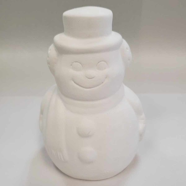 Plaster Paint Snowman Statue