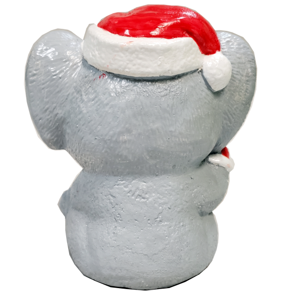 Christmas Koala Statue Painted Rear