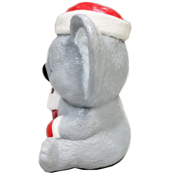 Christmas Koala Statue Painted