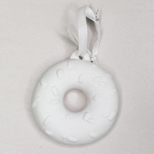 Plaster Paint Donut Christmas Ornament