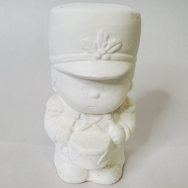 Plaster Paint Drummer Boy Statue