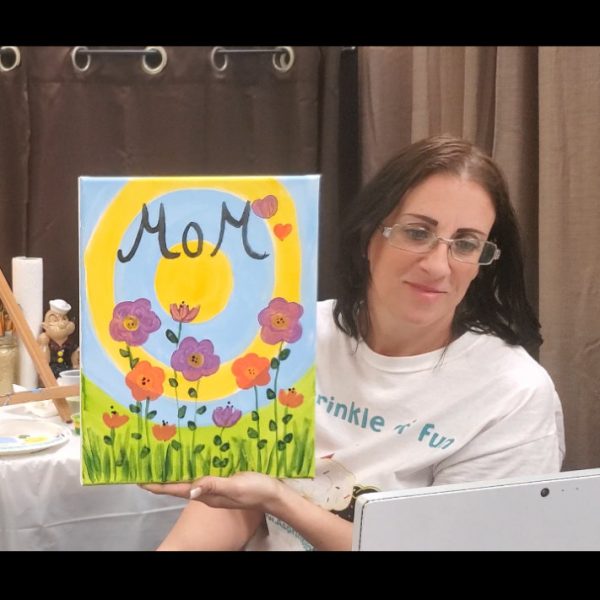 Mom Flowers Virtual Canvas Art Lesson