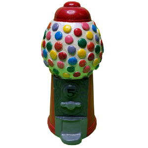Gumball machine Statue Painted