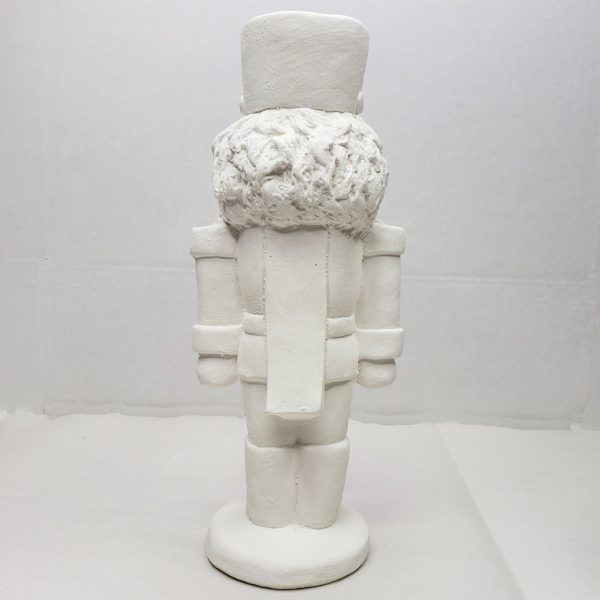 Plaster Paint Nutcracker Statue Rear