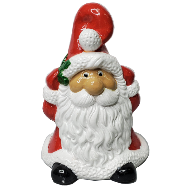 Santa Gnome Statue Painted