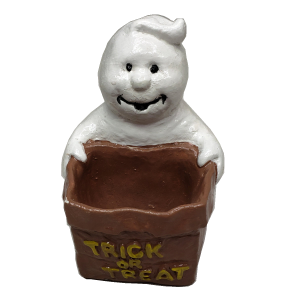 Trick or Treat Ghost Figurine Painted