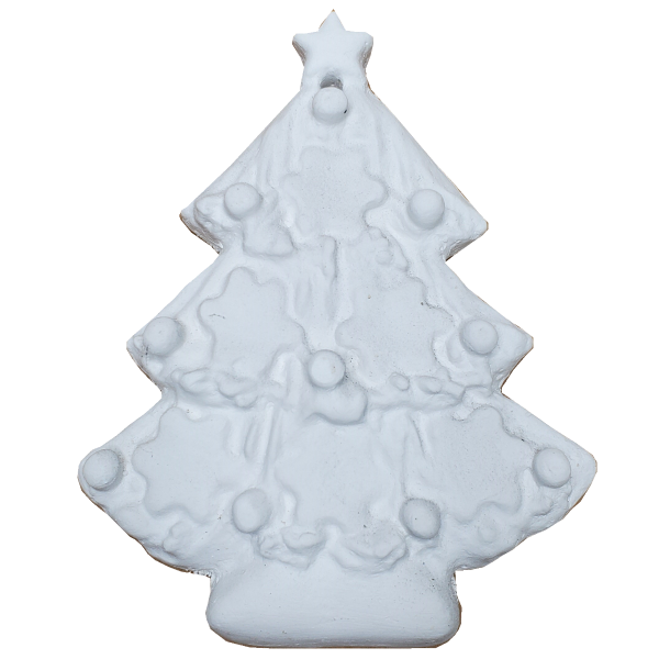 Plaster Paint Christmas Tree Ornament