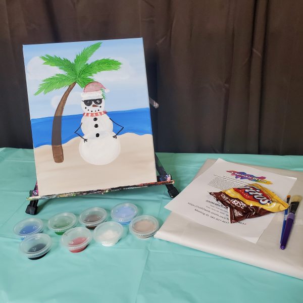 Summer Snowman Canvas Paint Kit