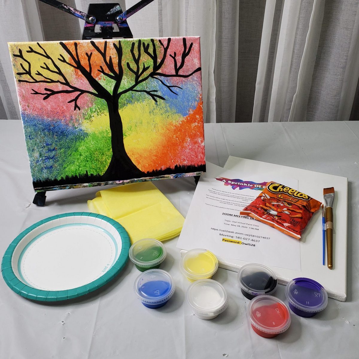Kids Virtual Tissue Art Paint Pre-Recorded Lesson