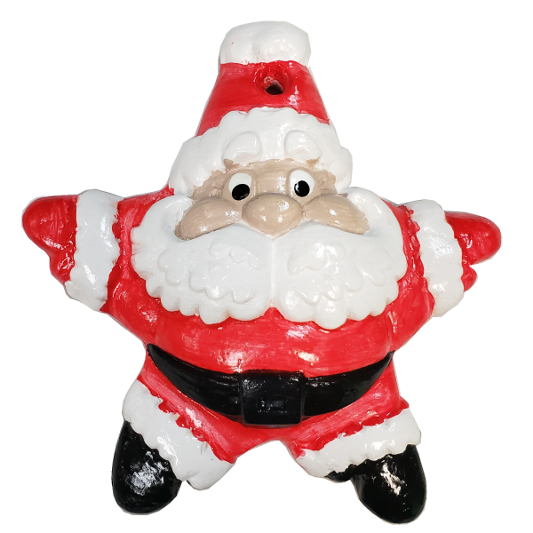 Santa Star Christmas Ornament