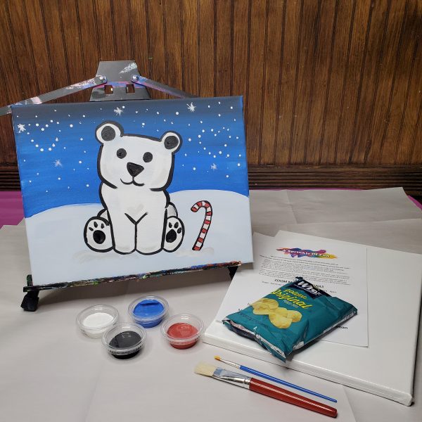 Polar Bear Canvas Paint Lesson