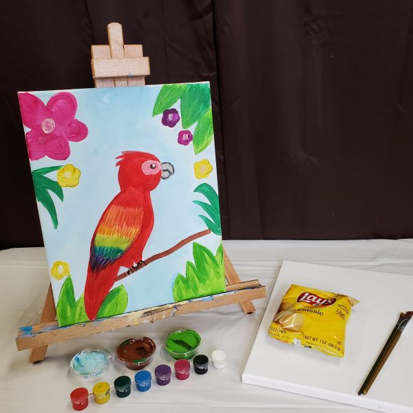 Parrot Canvas Painting Lesson