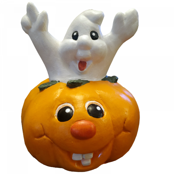 Ghost Jack O Lantern Plaster Paint Statue Kit