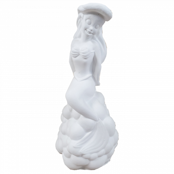 Mermaid Statue Plaster Painting Piece