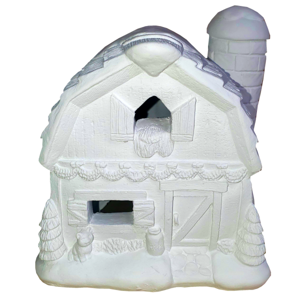 Christmas Village Barn Light Up Plaster Paint Kit