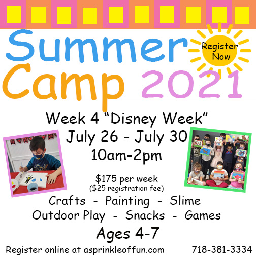 Summer Camp Week 3 ” Disney Week” A Sprinkle of Fun