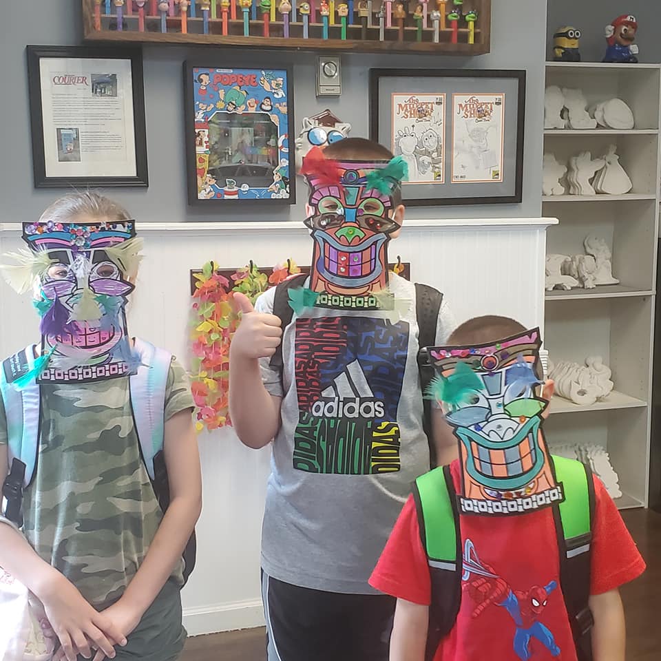 tiki mask children's art